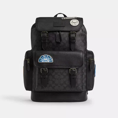 Coach Outlet Sprint Backpack In Signature Canvas With Patches In Multi