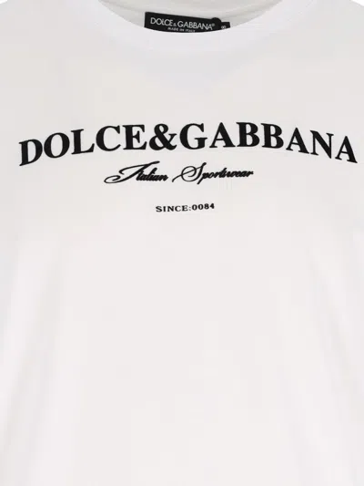 Dolce & Gabbana Cotton T-shirt With Print In White