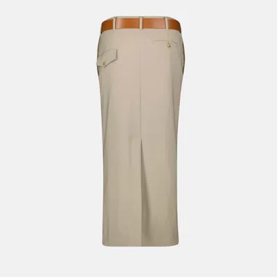 Moschino Jupe With Beige Wool Skirt In Neutral