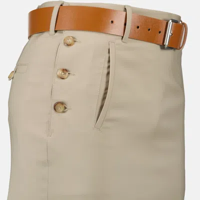 Moschino Jupe With Beige Wool Skirt In Neutral