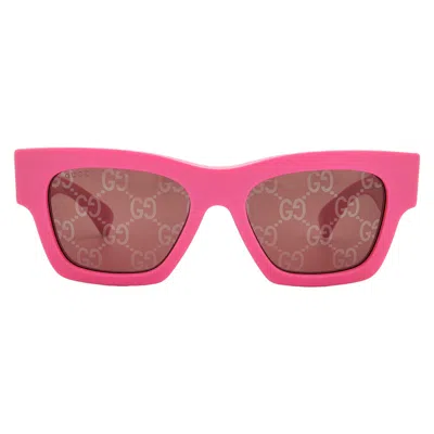 Gucci Gg1835s Linea Name Of Brand 004 Fuchsia Red Sunglasses In Pink
