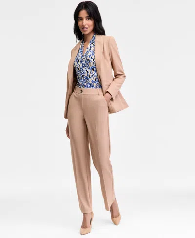 Kasper Women's Peak-lapel Peplum One-button Blazer, Regular & Petite In Pink