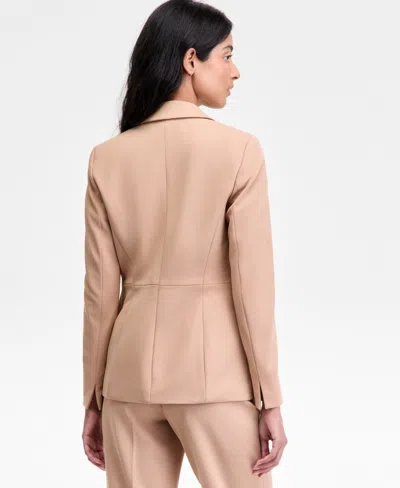 Kasper Women's Peak-lapel Peplum One-button Blazer, Regular & Petite In Pink