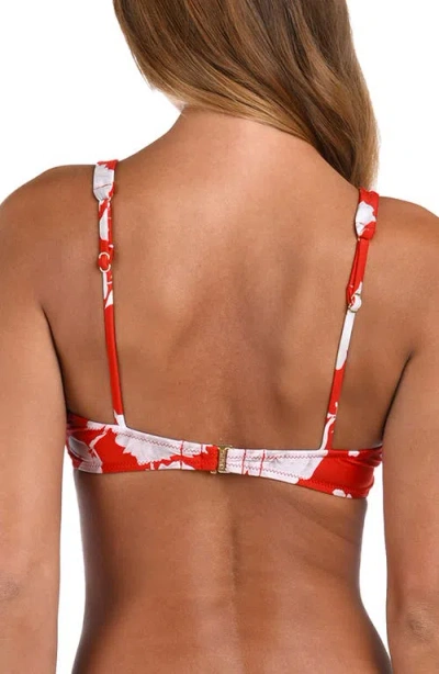 L'agence Lexie Ikebana Bikini Top In Red