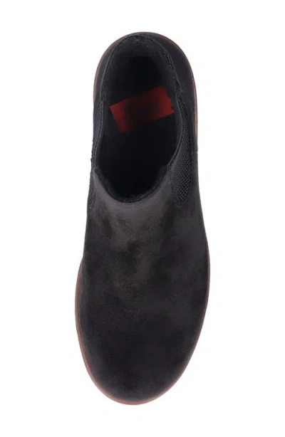 Rieker Connecticut Womens Wedge Heel Boots Colour: Black Suede, Size: 6.5 / 40