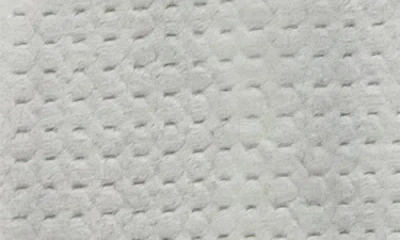 Artisan 34 Solid Textured Square Throw Blanket In Gray