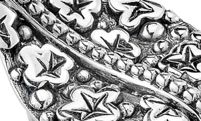 Samuel B. Sterling Silver Leaf Ring In Metallic