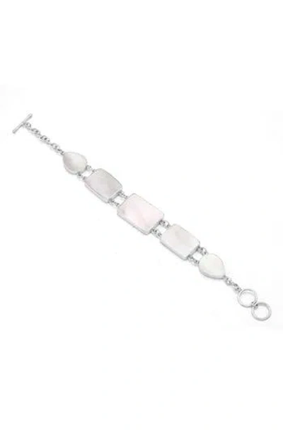 Samuel B. Silver Pearl Toggle Bracelet In Silver