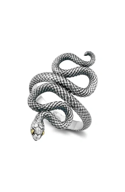 Samuel B. Snake Ring In Metallic