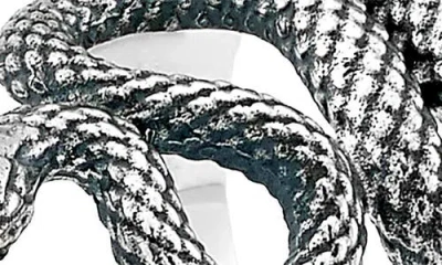 Samuel B. Snake Ring In Metallic