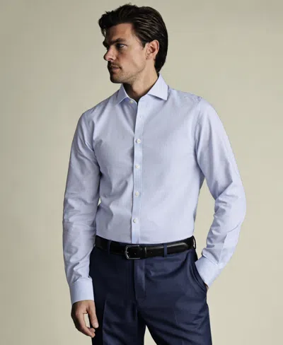 Charles Tyrwhitt Men's Non-iron Check Dress Shirt In Blue