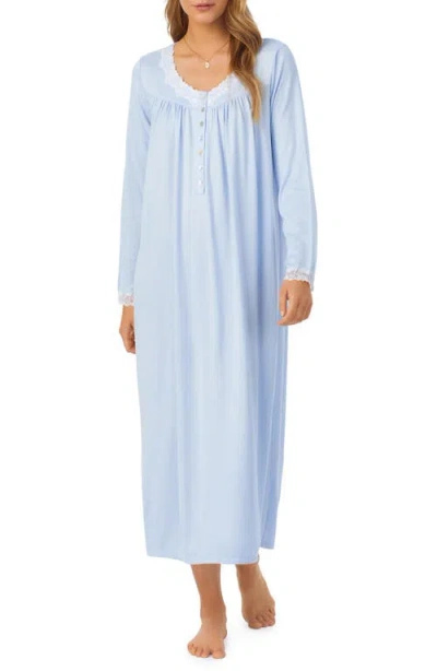 Eileen West Long Sleeve Ballet Nightgown In Blue