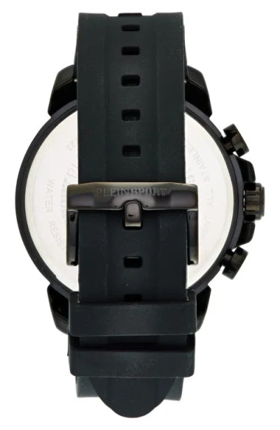 Plein Sport Powerlift Silicone Strap Chronograph Watch, 45mm In Black
