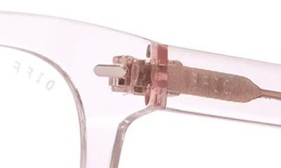 Diff Summer 47mm Blue Light Blocking Glasses In Pink