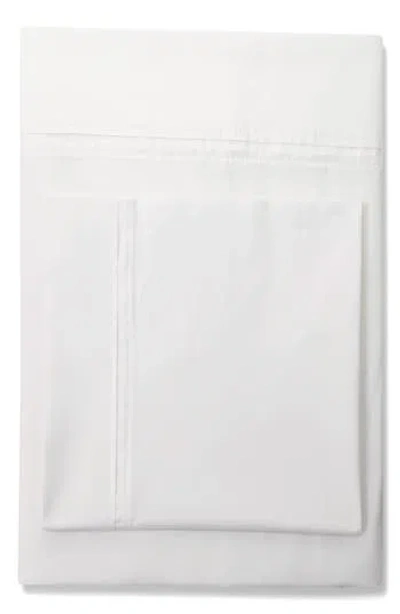 Azores Home 350 Thread Count Cotton Percale Pillowcase Set In White