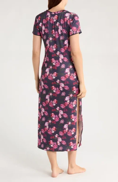Ted Baker Mesh Trim Maxi Nightgown In Purple