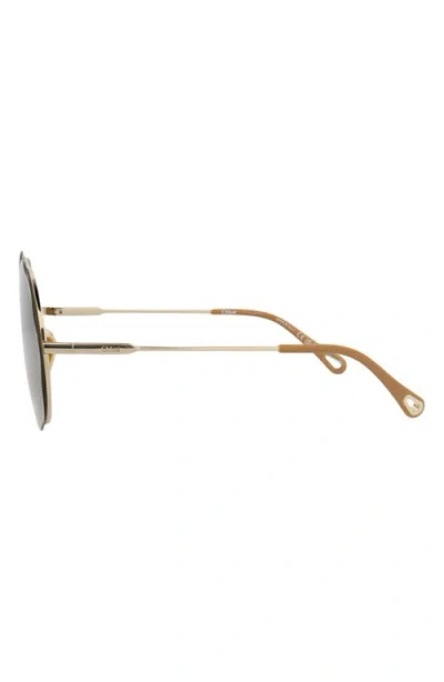 Chloé Round-frame Metal Sunglasses With Wavy Design In Multi