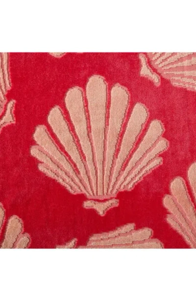 Nautica Seashell Seashore Jacquard Beach Towel Set, 68" X 36" In Red