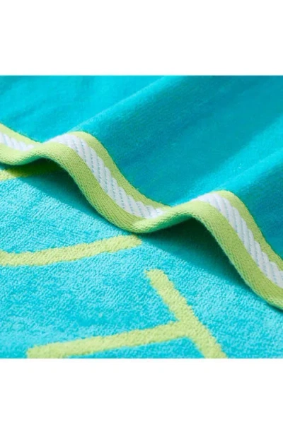 Nautica Set Of 2 Cotton Blend Terry Beach Towels In Blue