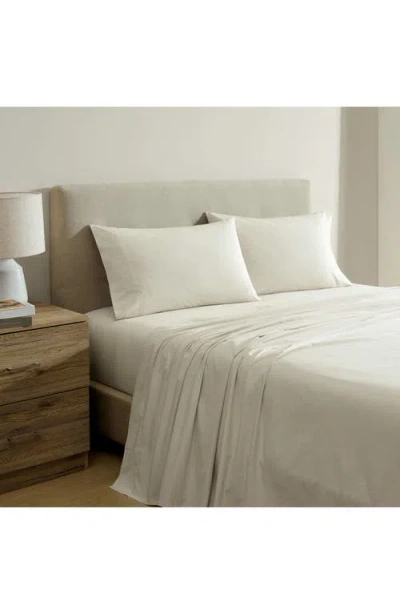 Nautica Bayview Solid 200 Thread Count Cotton Percale Sheet Set In Neutral