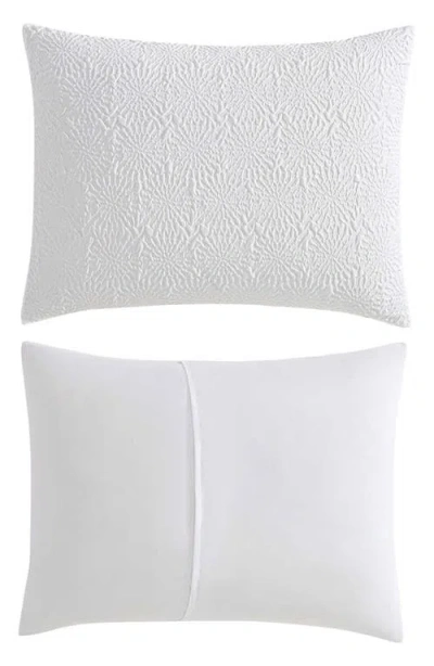 Nautica Sunflower Embossed Microfiber Comforter, Sheets & Throw Set In White
