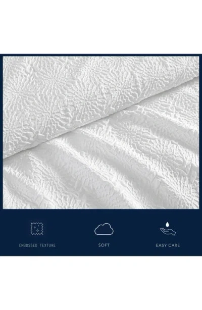 Nautica Sunflower Embossed Microfiber Comforter, Sheets & Throw Set In White