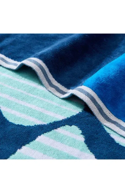 Nautica Turtle Beach Jacquard Beach Towel Set, 68" X 36" In Blue