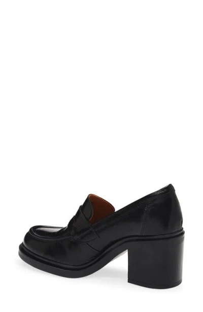 Miz Mooz Day Block Heel Penny Loafer In Black
