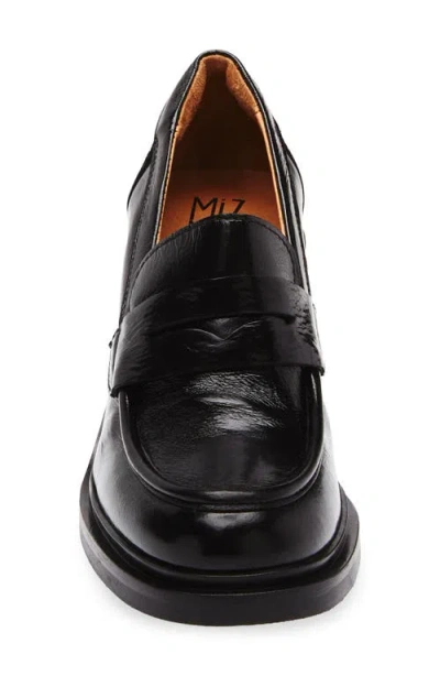 Miz Mooz Day Block Heel Penny Loafer In Black