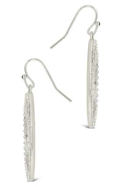 Sterling Forever Della Cubic Zirconia Circle Drop Earrings In Metallic