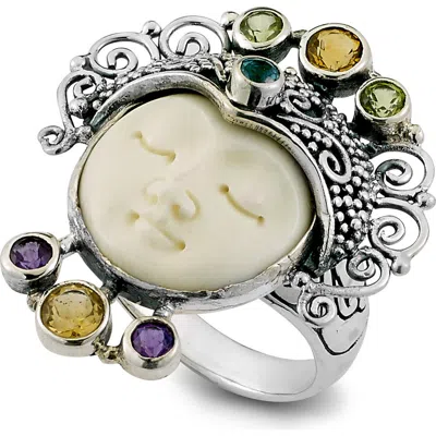 Samuel B. Multi Stone Goddess Ring In Metallic