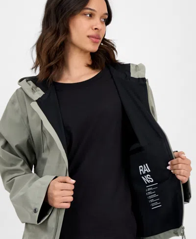 Rains Suva Hardshell String W Rain Jacket In Drift In Green