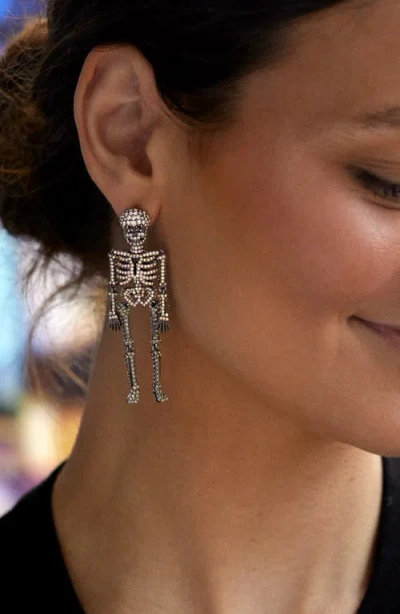 Baublebar Pavé Skeleton Drop Earrings In Metallic