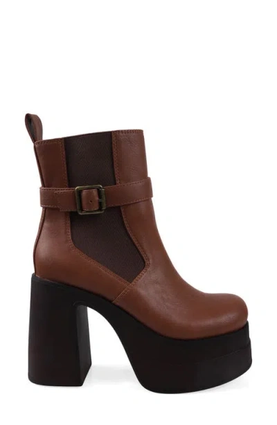 Candies Candie's Aster Platform Bootie In Brown
