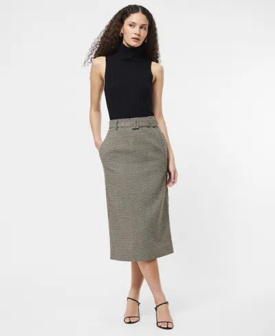 French Connection Women's Houndstooth Belted Midi Skirt In Multi