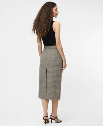 French Connection Women's Houndstooth Belted Midi Skirt In Multi