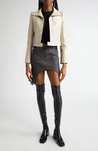 Courrèges Courreges Re Edition Jacket In Coated Cotton In Gold