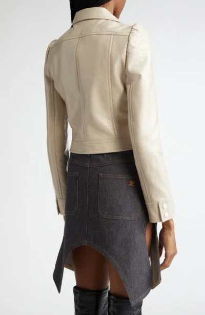 Courrèges Courreges Re Edition Jacket In Coated Cotton In Gold