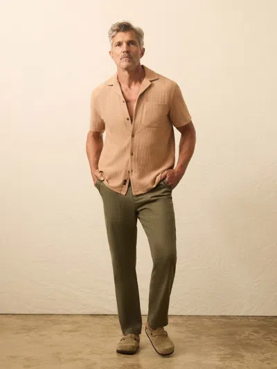 Faherty Dune Relaxed Fit Utility Pants In Green