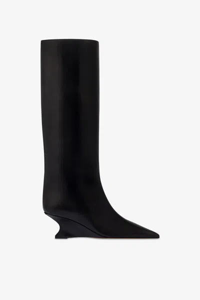 Paris Texas Boots In Black Calf Leather. In Black