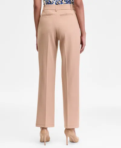 Kasper Women's Mid-rise Faux-fly Straight Pants, Regular & Petite In Neutral