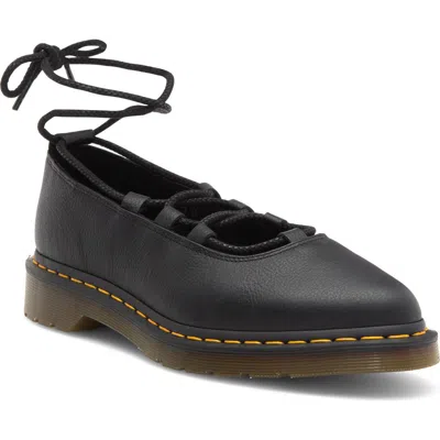 Dr. Martens Elphie Leather Ballet Flat Women In Black