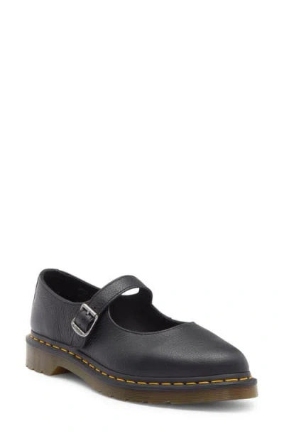 Dr. Martens Shoe Mary Jane Elphie Mj Black Virginia In Black