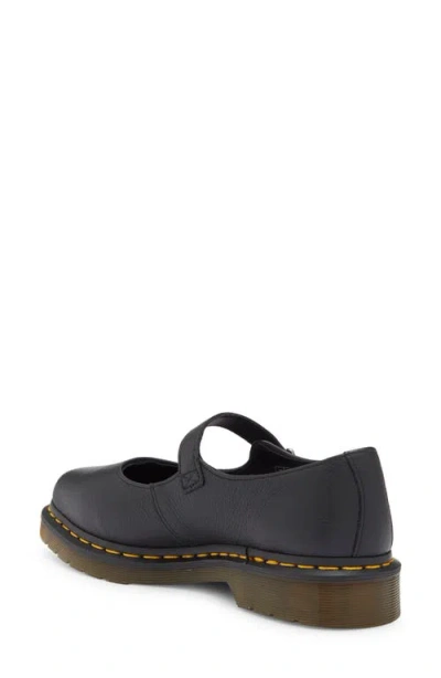 Dr. Martens Shoe Mary Jane Elphie Mj Black Virginia In Black