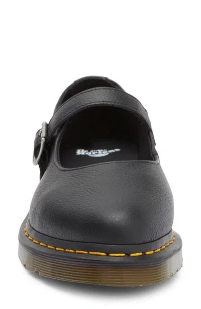 Dr. Martens Shoe Mary Jane Elphie Mj Black Virginia In Black