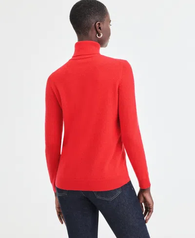 Charter Club Women's 100% Cashmere Turtleneck Sweater, Macy's Exclusive In Red