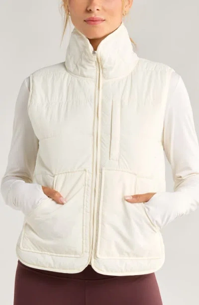 Zella Packable Quilted Vest In White