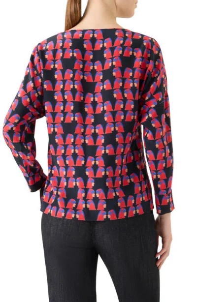 Akris Punto Alice Graphic-print Silk Blouse In Multi