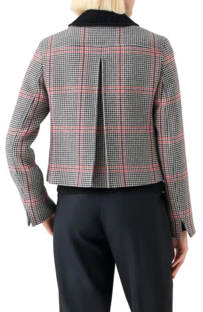 Akris Punto Glen Plaid Virgin Wool Crop Jacket In Multi