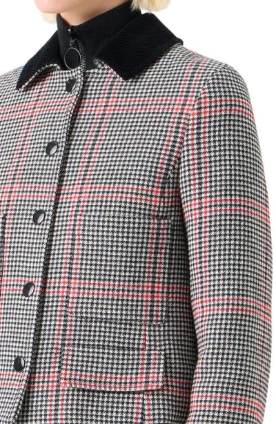 Akris Punto Glen Plaid Virgin Wool Crop Jacket In Multi